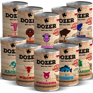 Dozer Premium mokré krmivo pre psov mix 10 príchutí 10x400g